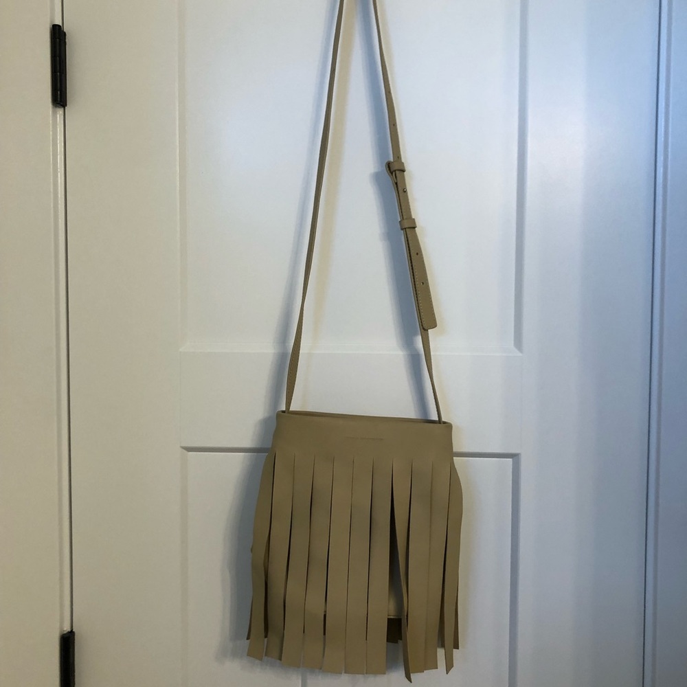 French Connection thick tasseled shoulder strap bag